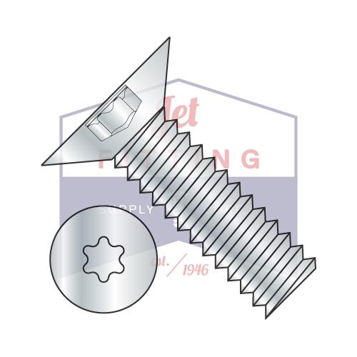 6-32X1/4  6 Lobe Flat 100 Degree Machine Screw Fully Threaded Zinc