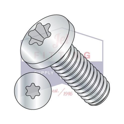 10-32X2  6 Lobe Pan Machine Screw Fully Threaded Zinc