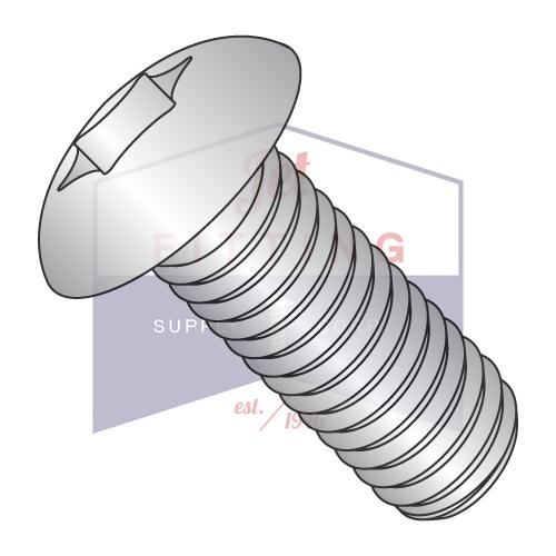Tornillo para máquina de contorno completo con lóbulos de 10-32 x 1, rosca completa, acero inoxidable 18,8