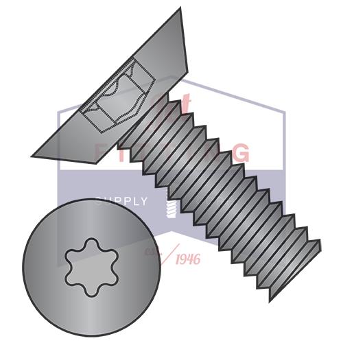 8-32X1/4  6 Lobe Flat Undercut Machine Screw Fully Threaded Black Oxide and oil