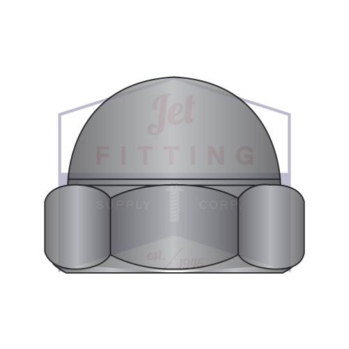 Tuerca de corona baja de dos piezas de 3/8-16, zinc negro