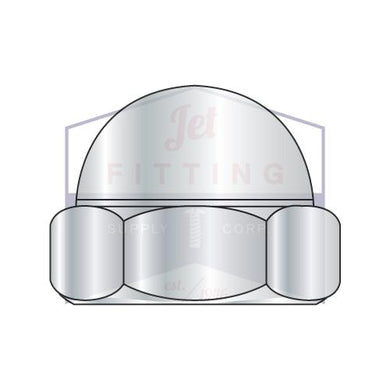 7/8-9  Two Piece Low Crown Cap Nut Nickel Plated