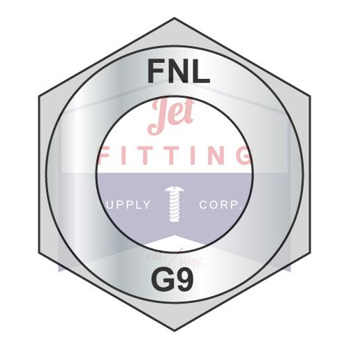 3/8-24  Fine Thread Thick Hex Nut Grade 9 DFAR EcoGuard Gray/Silver 1000 Hr Cor