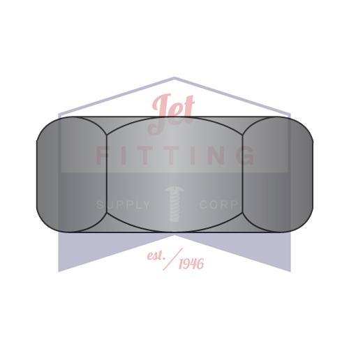 Tuerca hexagonal terminada de óxido negro de 1/4-20 - Paquete