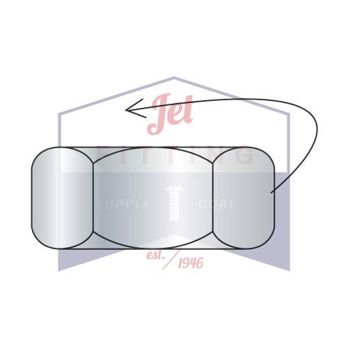 1/2-13  Left Hand Threaded Hex Nut Zinc