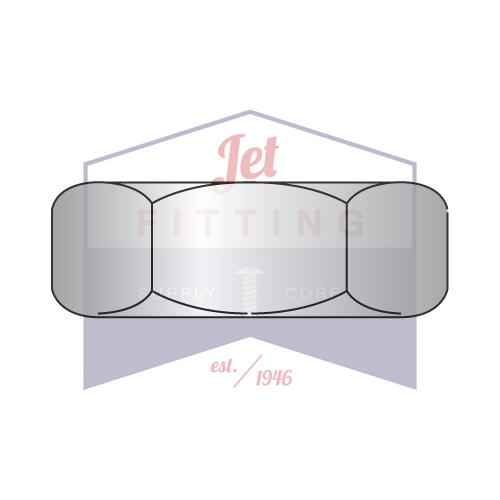 Tuerca para tornillo de máquina hexagonal con patrón estándar de 6-32 x 5/16 x 7/64, acero inoxidable 316