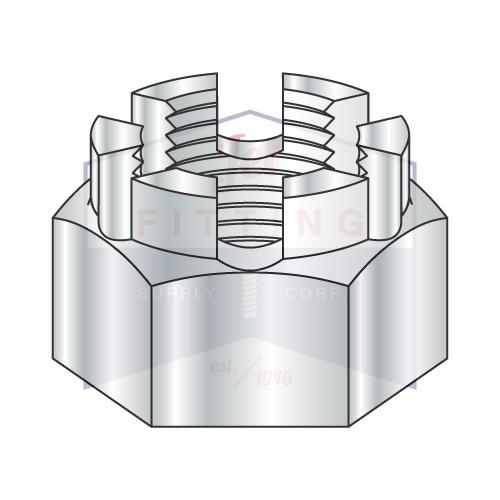 Tuerca de castillo de 5/16-24, grado 5, zinc