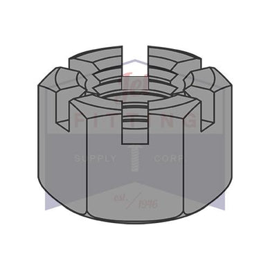 7/8-9  Slotted Heavy Hex Nut Plain