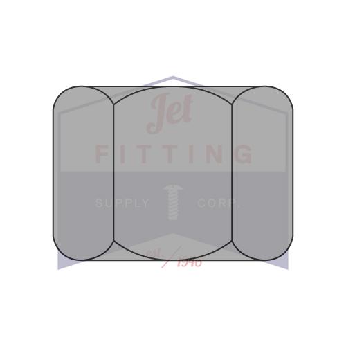 Tuerca hexagonal de alto espesor con rosca fina de 3/4-16 x 1 1/8, grado 8, lisa