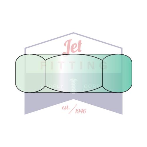 Tuerca para tornillo de máquina hexagonal de patrón pequeño de 8-32 x 5/16 x 7/64, acero galvanizado y verde