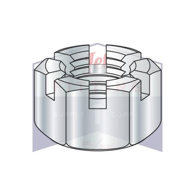 7/8-9  Slotted Hex Nut Zinc