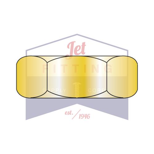 Tuerca hexagonal de seguridad de 3/4-16, zincada en amarillo