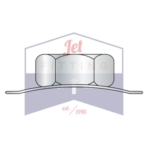 Tuerca de seguridad cónica K Keps de 3/8-16 x 1, zincada y horneada