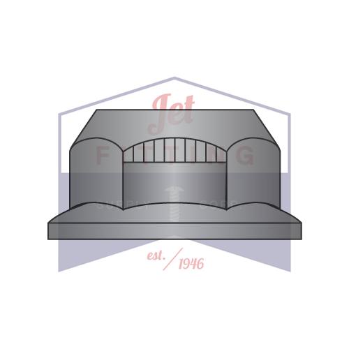 1-8  Stover Alternative Lock Nut Automation Style With Flange Grade G Black Phosphate