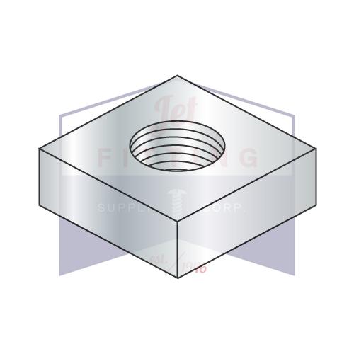 Tuerca para tornillo de máquina cuadrada de 8-32, acero y zinc