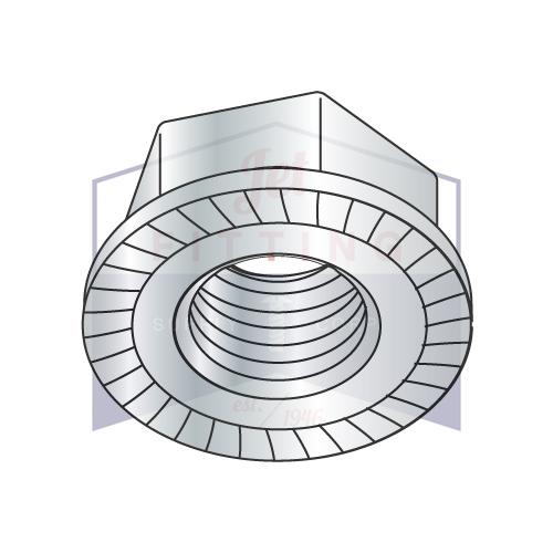 9/16-18  Serrated Flange Hex Lock Nuts Case Hardened HR15N 78/90 Zinc And Bake