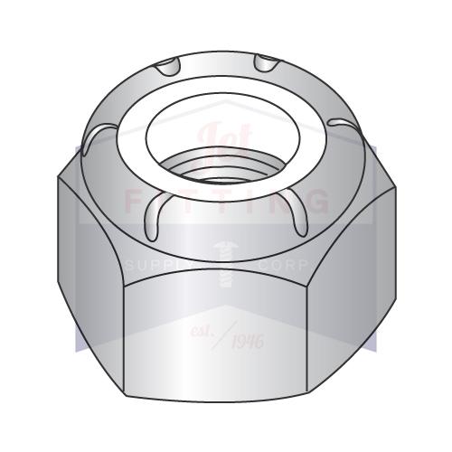 Tuerca hexagonal de seguridad con inserto de nailon de 7/8-9 NE, acero inoxidable 18 8