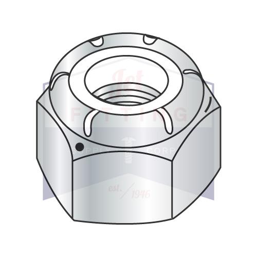 Tuerca hexagonal de seguridad con inserción de nailon de 5/16-24, hexagonal liviana, altura estándar, grado 5, zinc