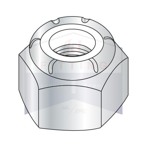 Tuerca hexagonal de patrón pesado con inserto de nailon de 3/4-16, zincada