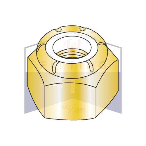 Tuerca de nailon NTU de 5/8-11 NTU con patrón fino y pesado, con inserción de zinc amarillo