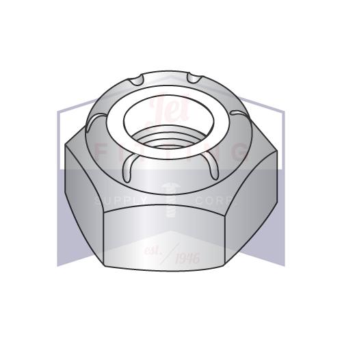 Tuerca de patrón fino y pesado con inserto de nailon NTU de 3/4-10 NTU, zinc
