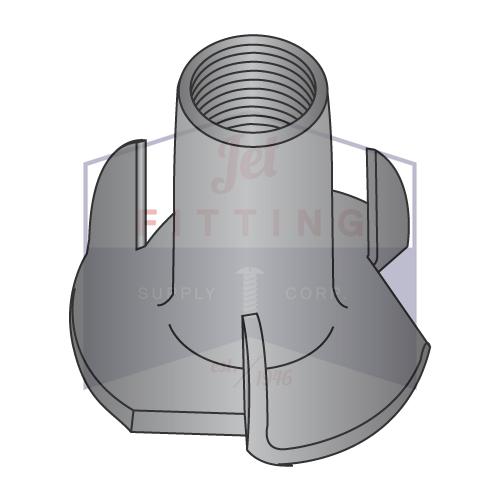 Tuerca en T de 3 puntas de 8-32 x 1/4, zinc negro