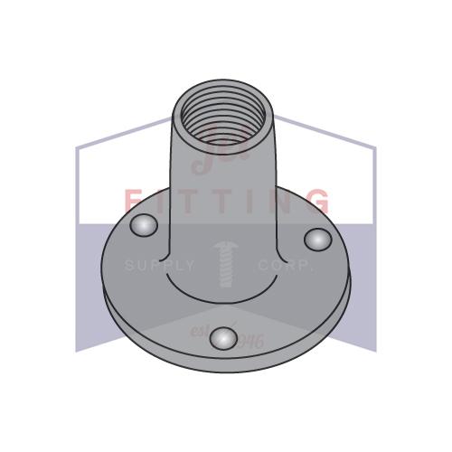 1/4-20X7/16  Weld Nut With Projections .750 Round Base Steel Plain