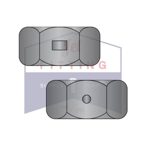 Tuerca hexagonal reversible de dos vías 8-32 con bloqueo de zinc negro y cera