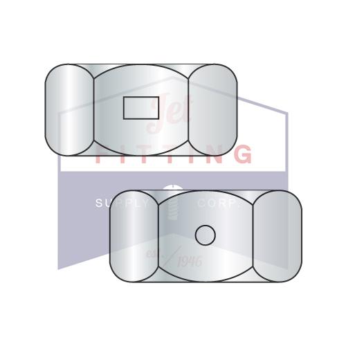 9/16-12  Two Way Reversible Hex Lock Nut Zinc And Wax