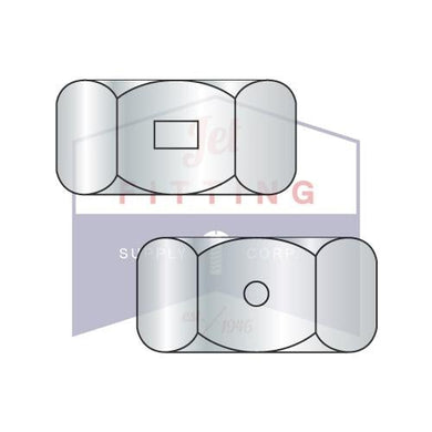 3/4-16  Two Way Reversible Hex Lock Nut Zinc And Wax