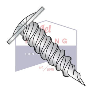 8X1 5/8 Phillips Modified Truss Self Piercing Screw Full Thread Needle Point Zinc