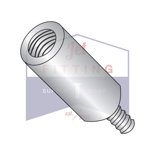 4-40X7/8  One Quarter Round Male Female Standoff Brass Nickel