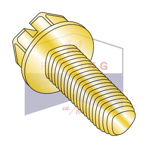 1/4-20x1 1/2 Slot Ind Hex Wash Taptite Alterntive Thrd Roll Screw Fully Thrd Zinc YL Bake Wax