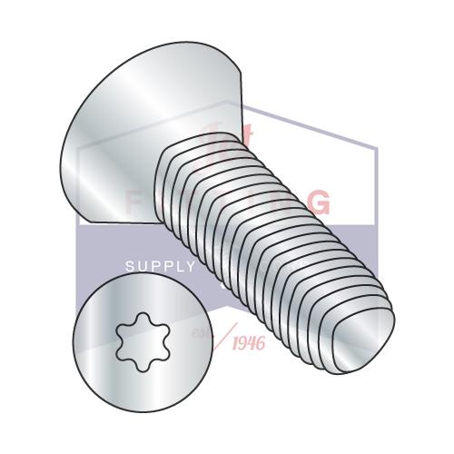 Tornillo laminador de roscas alternativo de 6 lóbulos con rosca plana Taptite de 4-40 x 5/16, totalmente roscado, galvanizado, horneado y encerado