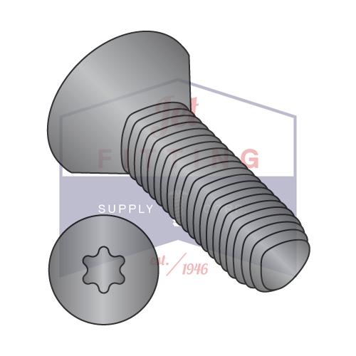 4-40X5/16 Tornillo laminador de roscas planas Taptite de 6 lóbulos, rosca completa alternada, óxido negro y cera