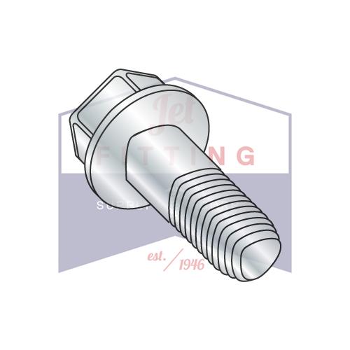 1/2-13X3 Unslot Indented Hex Washer Taptite Alternative Screw Partial Thrd Zinc Bake Wax