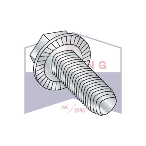 Tornillo alternativo Taptite dentado con arandela hexagonal sin ranura de 5/16-18 x 3/4, rosca completa, cera horneada con zinc