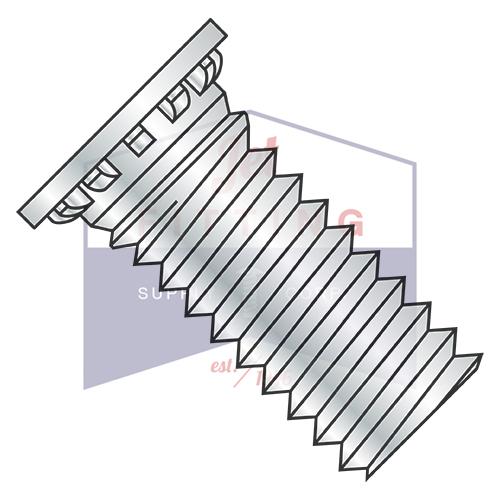 Perno autoblocante de 4-40 x 7/16, rosca completa, acero endurecido, tratamiento térmico de zinc y horneado