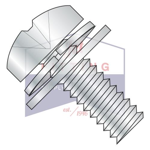 Arandela plana estrecha y de bloqueo con cabeza Phillips de 4-40 x 5/16, con rosca completa, de acero inoxidable 18 8