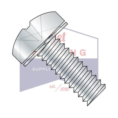 1/4-20X1  Phillips Pan Split Lock Washer Sems Fully Threaded Zinc