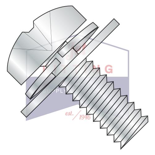 Arandela plana regular y de cabeza Phillips de 10-32 x 1/2 pulgadas, rosca completa, acero inoxidable 18,8