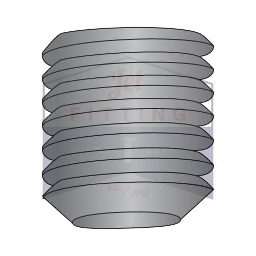 Tornillo de fijación de rosca gruesa de 6-32 x 1/8, punta plana, liso