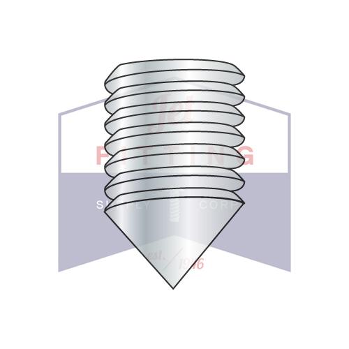 Tornillo de fijación con rosca gruesa de 6-32 x 1/8, punta cónica, importado