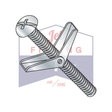 3/16x2 Toggle Bolts Round Head Combo Phillips/Slotted Steel Zinc -- (Bulk: 1000)