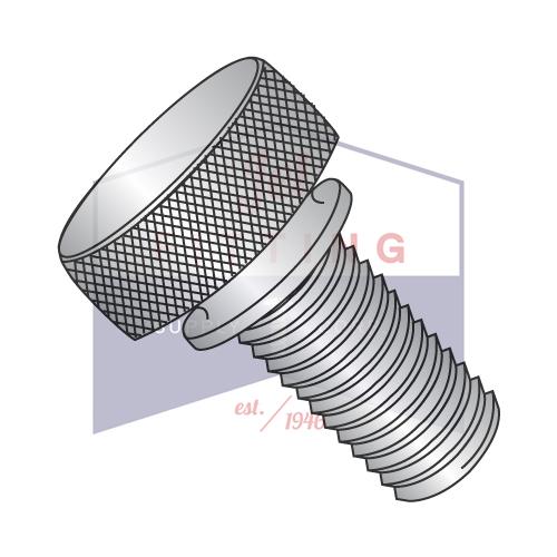 Tornillos moleteados con arandela de acero inoxidable de 4-40 x 1/2"