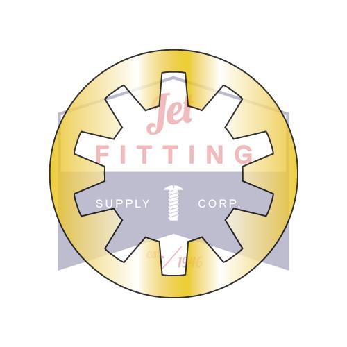 #10 Internal Tooth Lock Washer Steel Zinc Yellow