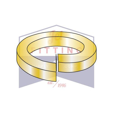 3/4 High Alloy Regular Split Lock Washer AISI 4037 Steel Zinc Yellow Made in USA
