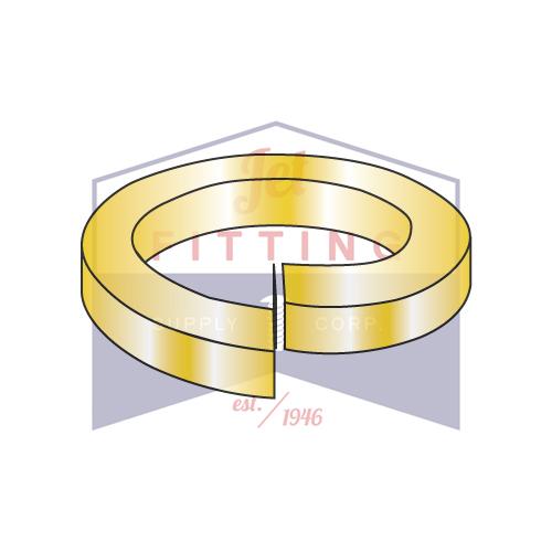 3/4 High Alloy Regular Split Lock Washer AISI 4037 Steel Zinc Yellow Made in USA